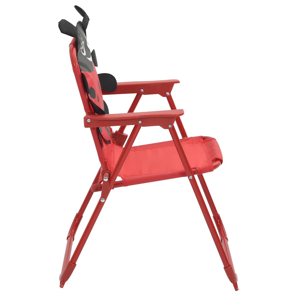 3-daļīgs bērnu bistro mēbeļu komplekts ar saulessargu, sarkans