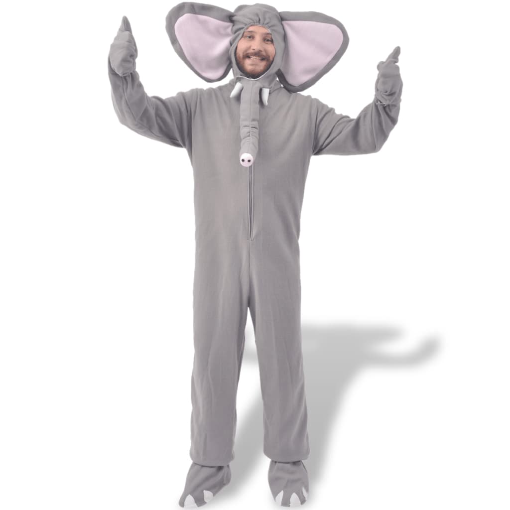 vidaXL Costume de carnaval Éléphant Gris XL-XXL