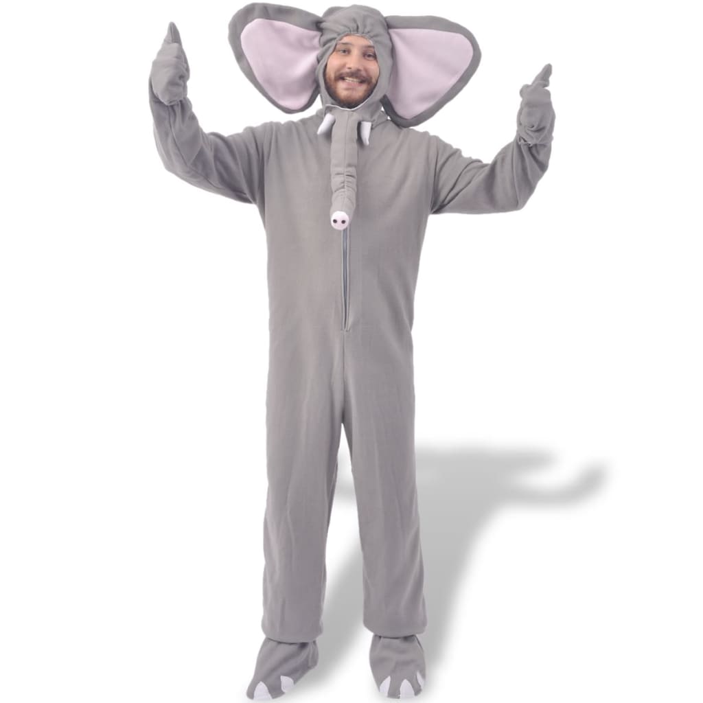 vidaXL Karnevalový kostým slon šedý M–L