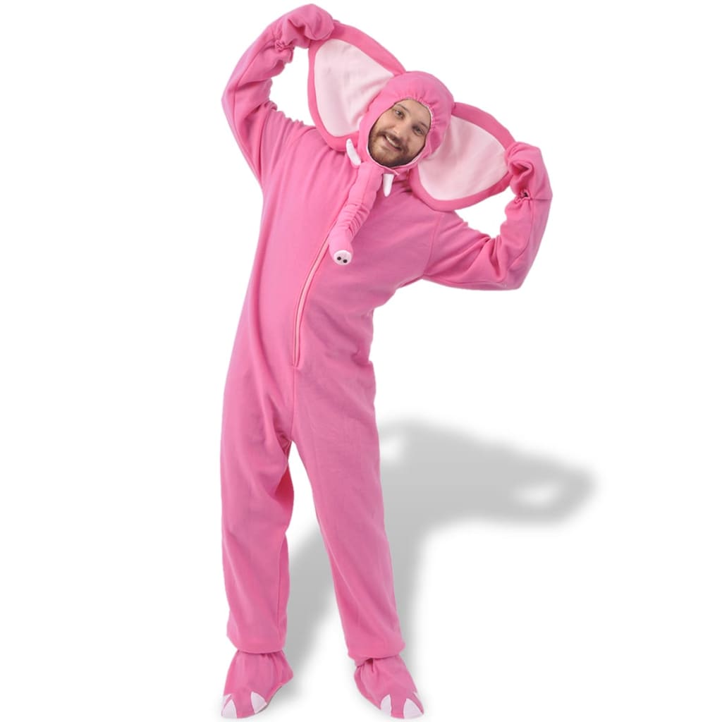 vidaXL карнавален костюм слон, размер XL-XXL, розов цвят