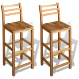 vidaXL Barhocker 2 Stk Akazienholz