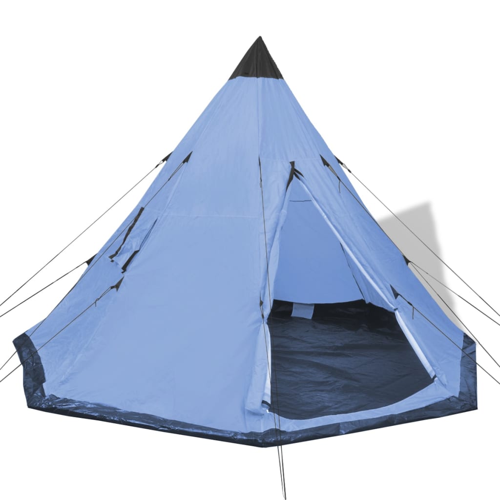 vidaXL Telt 4 personer blå - Camping | Telt