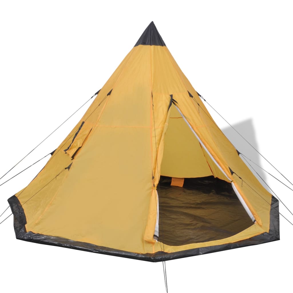 vidaXL Telt 4 personer gul - Camping | Telt