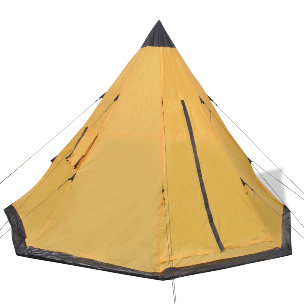 vidaXL Tent 4-persoons geel afbeelding