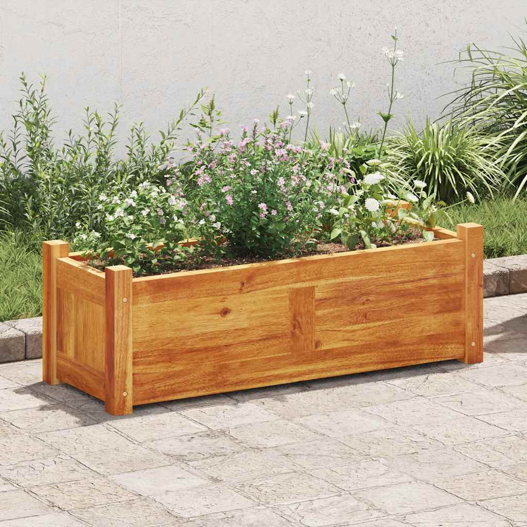 vidaXL Plantenbak verhoogd 76x27,6x25 cm acaciahout afbeelding