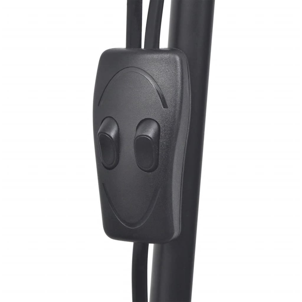 Lampada da Pavimento a Stelo Nera Moderna Elegante Casa Alta Piantana vidaXL - Foto 12 di 12