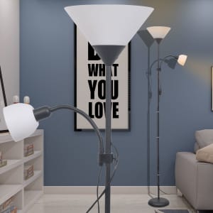 Stojací lampa černá - obrázek 1