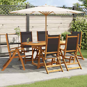 Zunanja jedilna garnitura 7-delna trden akacijev les