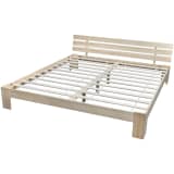 vidaXL Bed 180 x 200 cm Solid Pinewood Natural