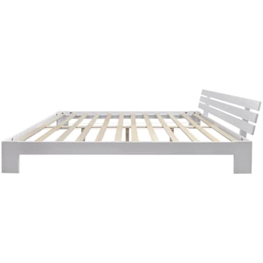 vidaXL Estrutura de cama 160 x 200 cm pinho maciço branco[3/7]