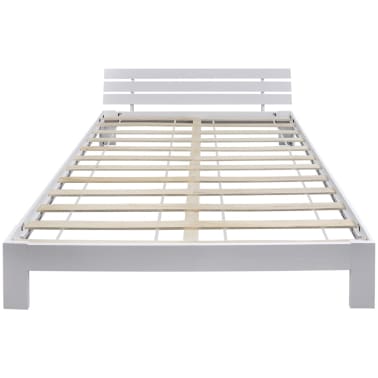 vidaXL Estrutura de cama 160 x 200 cm pinho maciço branco[4/7]