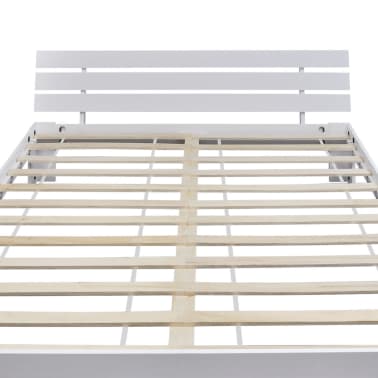 vidaXL Estrutura de cama 160 x 200 cm pinho maciço branco[5/7]