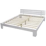vidaXL Seng 180 x 200 cm massiv furu hvit