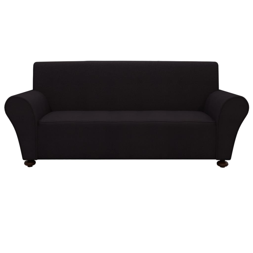 131081 Stretch Couch Slipcover Black Polyester Jersey 