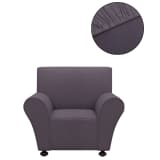 vidaXL Capa de sofá elástica de jersey de poliéster, antracite