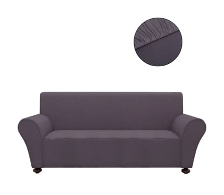 131084 vidaXL Stretch Couch Slipcover Anthracite Polyester Jersey