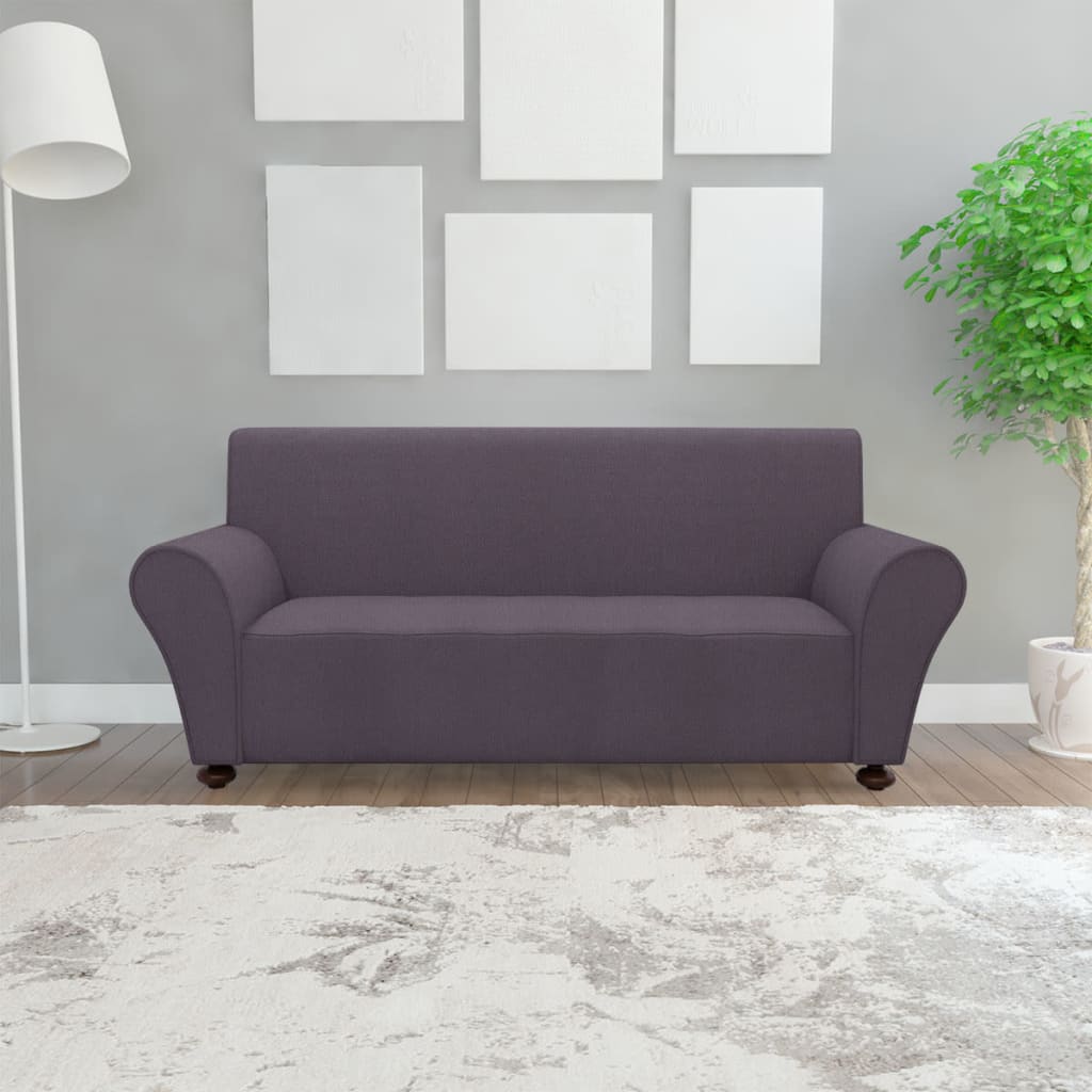 Petrashop 131084  Stretch Couch Slipcover Anthracite Polyester Jersey