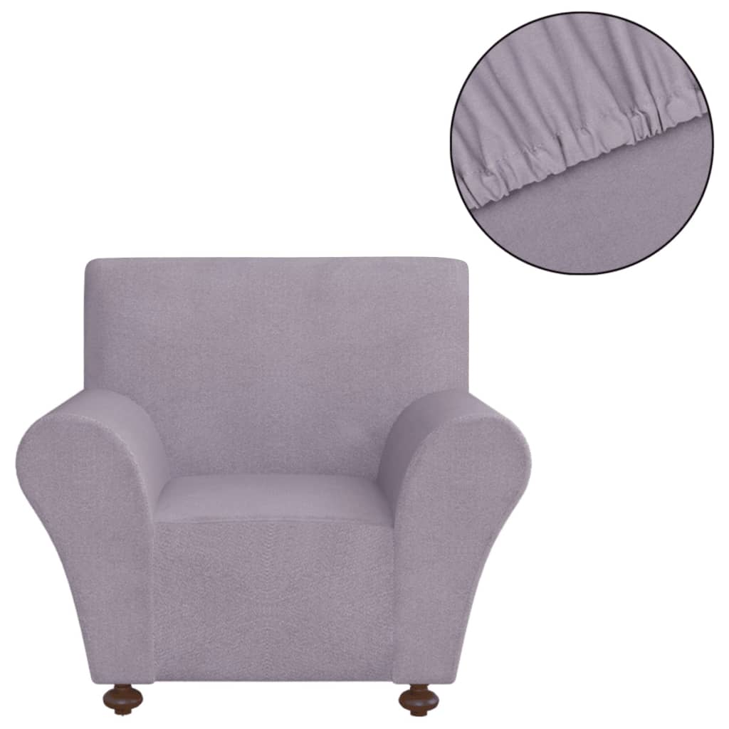 vidaXL Housse extensible de canapé Gris Jersey de polyester