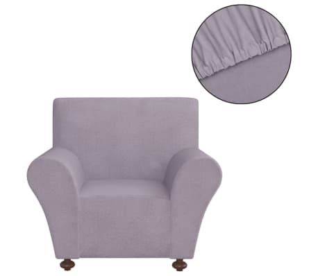 vidaXL Tamprus sofos užvalkalas, pilkas, džersio poliesteris