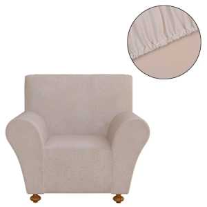 vidaXL Bankhoes stretch polyester jersey zwart