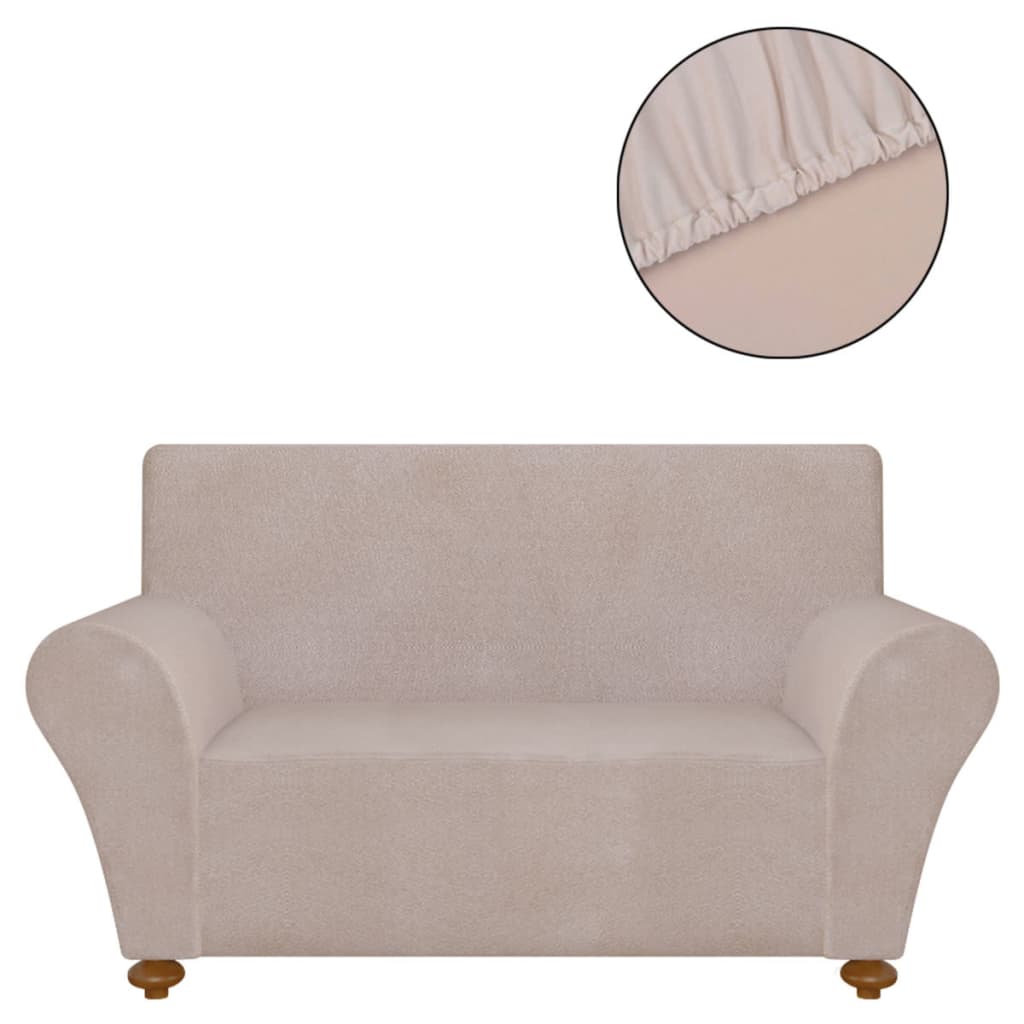 

vidaXL 131089 Stretch Couch Slipcover Beige Polyester Jersey