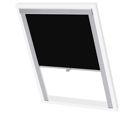 vidaXL Persianas de enrolar opacas, preto, C04 