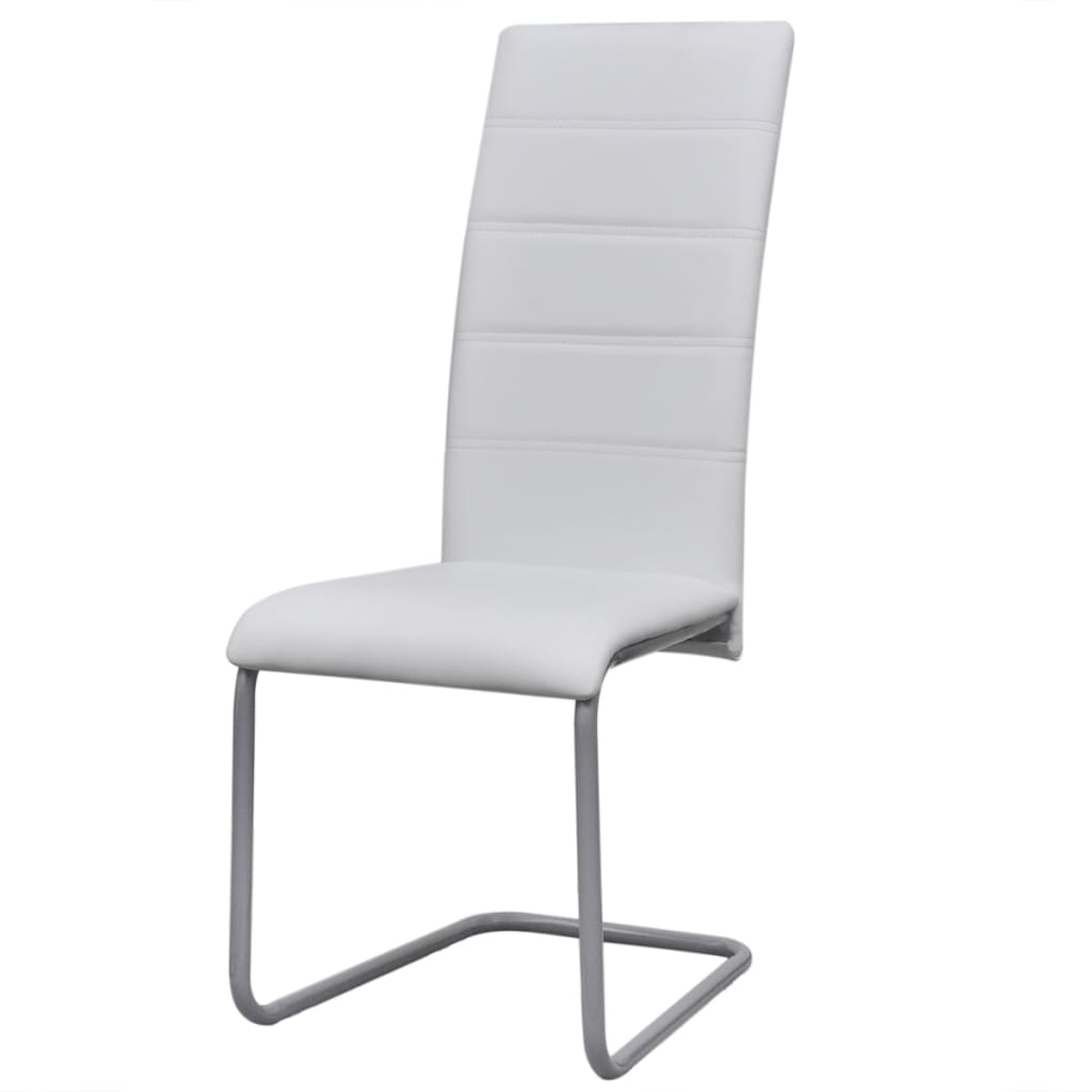 

vidaXL Eetkamerstoelen 6 st kunstleer wit