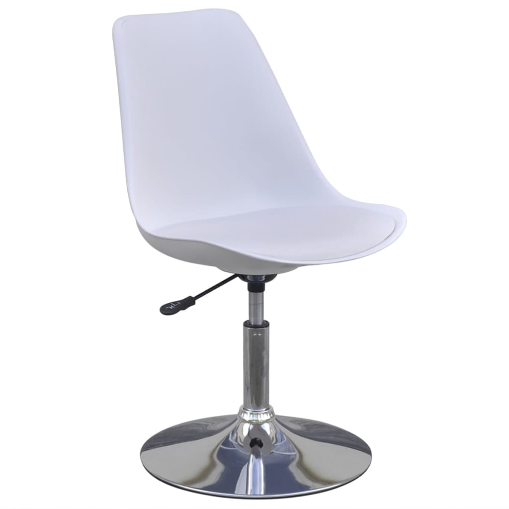 

vidaXL Eetkamerstoelen draaibaar 6 st kunstleer wit