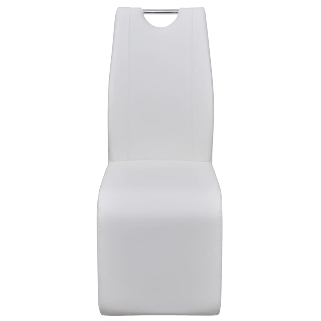 

vidaXL Eetkamerstoelen 6 st kunstleer wit