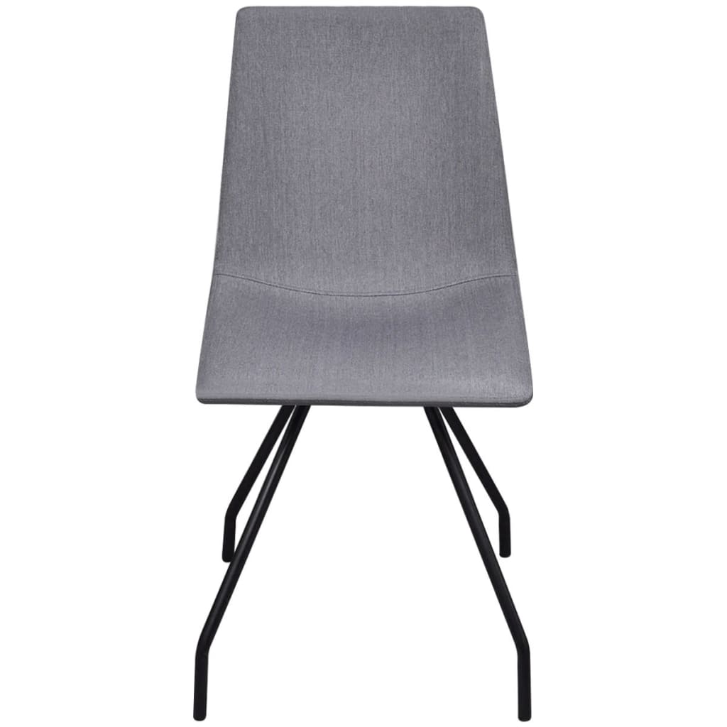 

vidaXL Eetkamerstoelen 6 st stof lichtgrijs
