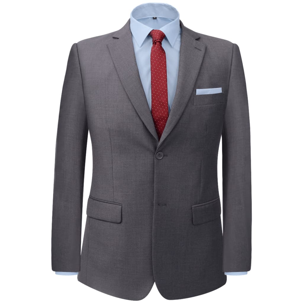vidaXL Men's Two Piece Business Suit Grey Size 46
