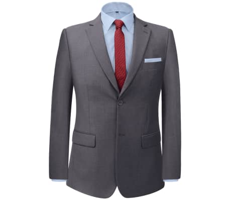 vidaXL Men's Two Piece Business Suit Grey Size 46