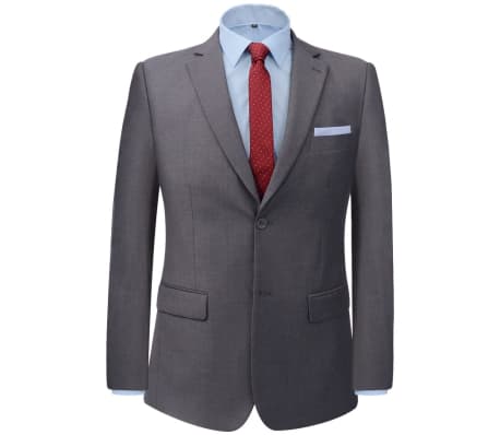 vidaXL Traje de Negocios Hombre Dos Piezas Gris Talla 50