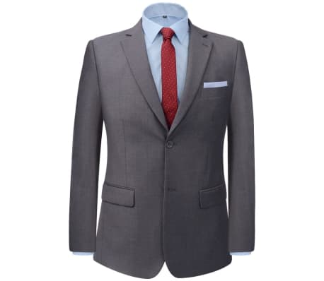 vidaXL Men's Two Piece Business Suit Grey Size 52