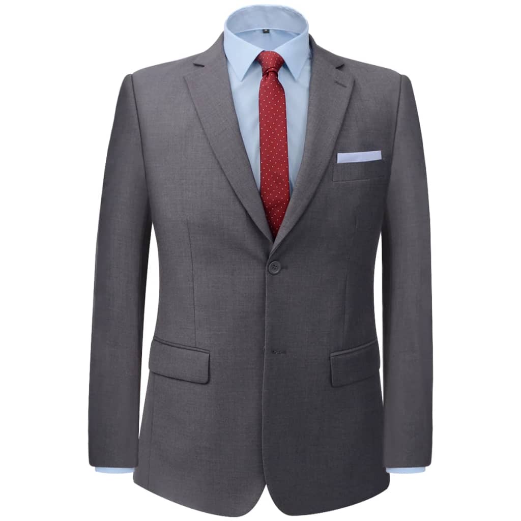 vidaXL Men's Two Piece Business Suit Grey Size 56