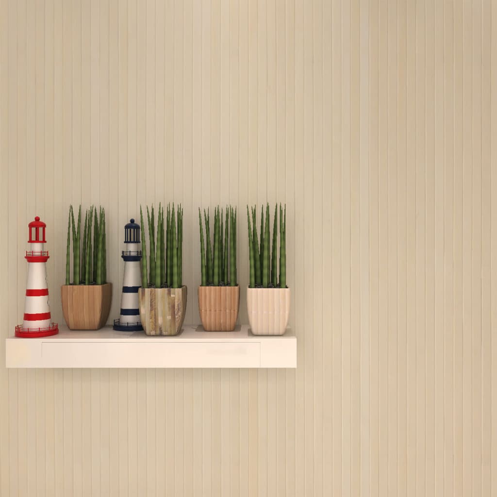 vidaXL Bamboo Wallpaper 1.5x10 m Natural