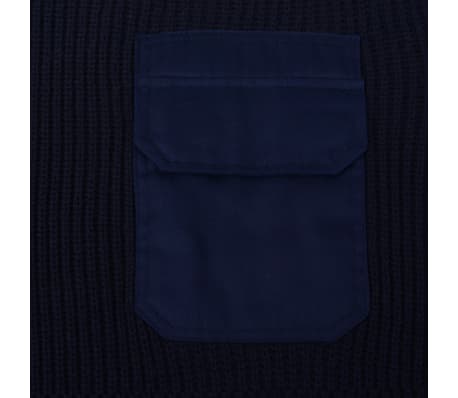 vidaXL Pull-over de travail pour hommes Bleu marine Taille L