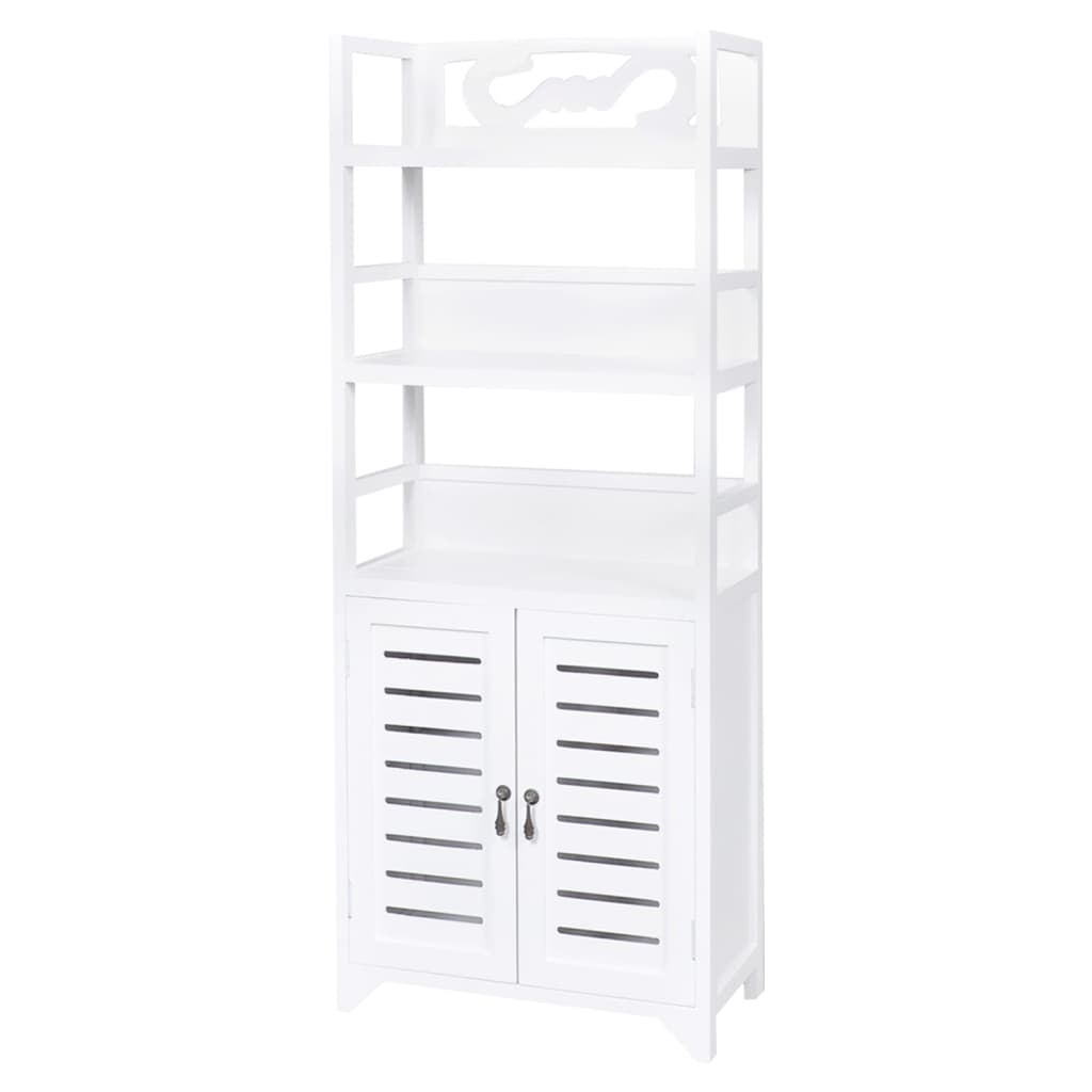 

vidaXL Bathroom Cabinet Albuquerque Wood White 18"x9.4"x46.3"