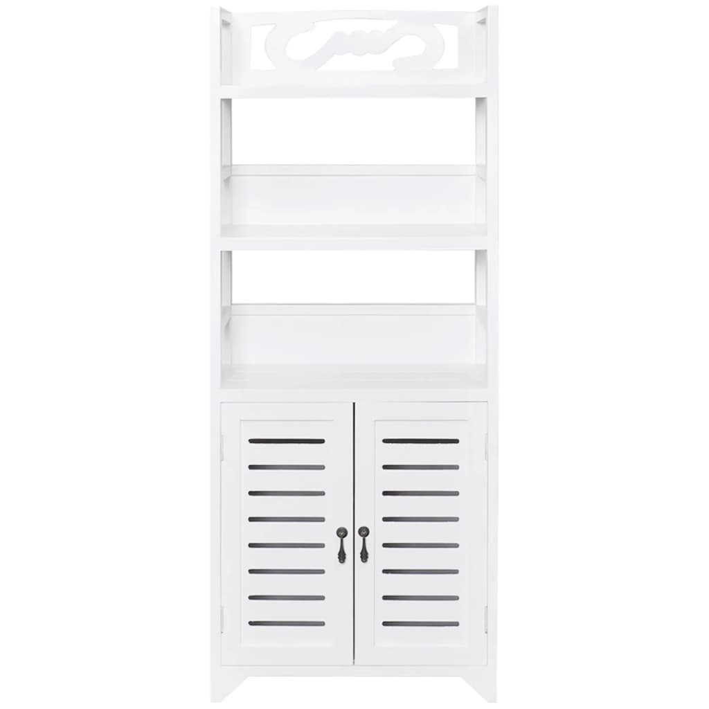

vidaXL Badkamerkast Albuquerque 46x24x117,5 cm hout wit