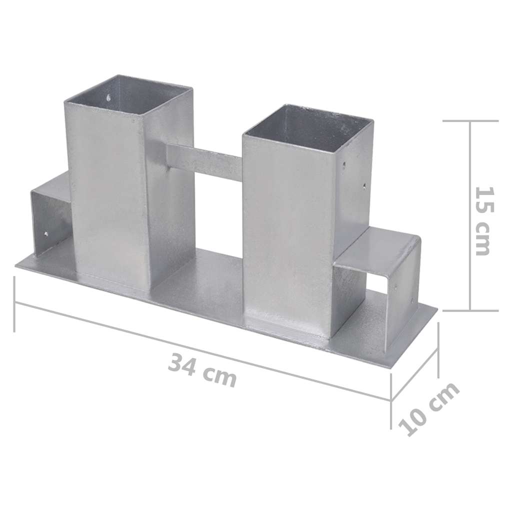 Stapelhulpen brandhout 2 st staal zilverkleurig image 5