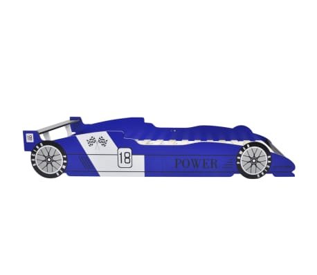 vidaXL Letto per Bambini Auto da Corsa 90x200 cm Blu