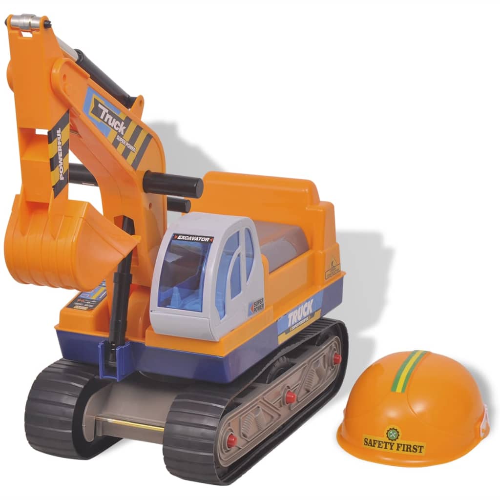 vidaXL Excavator rotativ din plastic pentru copii Galben vidaxl.ro
