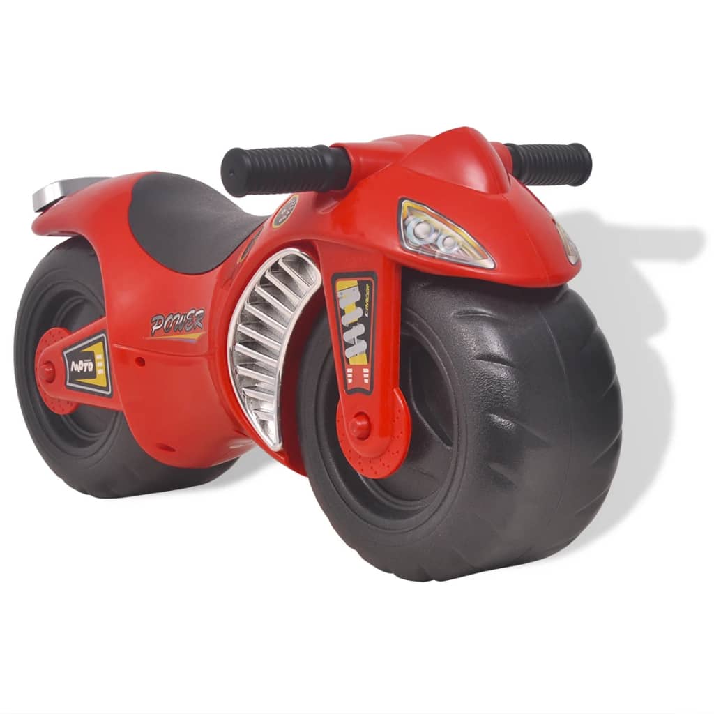 vidaXL Motocicletă fără pedale din plastic pentru copii, roșu imagine vidaxl.ro