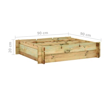 vidaXL Hochbeet 90 x 90 x 20 cm Imprägniertes Holz vidaXL.at