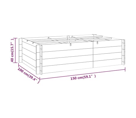 vidaXL Hochbeet 150x100x40 cm Imprägniertes Holz vidaXL.at