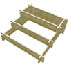 vidaXL 3-korruseline taimelava 90 x 90 x 35 cm, immutatud puit