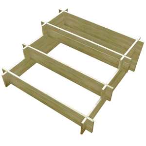 3stupňový truhlík 90 x 90 x 35 cm impregnované dřevo - obrázek 1