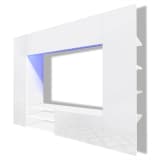 Armário TV de parede + LED alto brilho branco, 169,2 cm