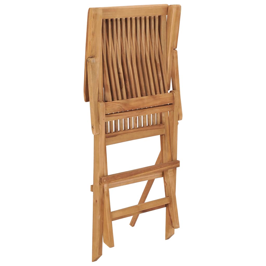 2 db összecsukható tömör tíkfa kerti szék 