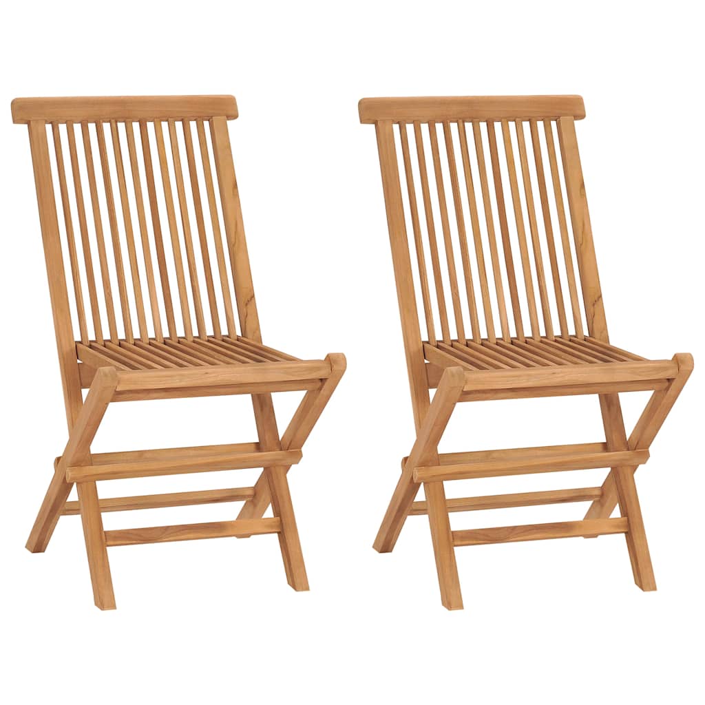 vidaXL Skládací zahradní židle 2 ks masivní teak